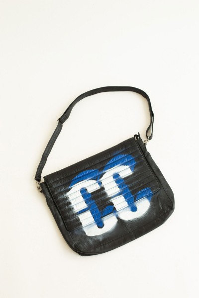 Spray-Painted Leather Side Bag